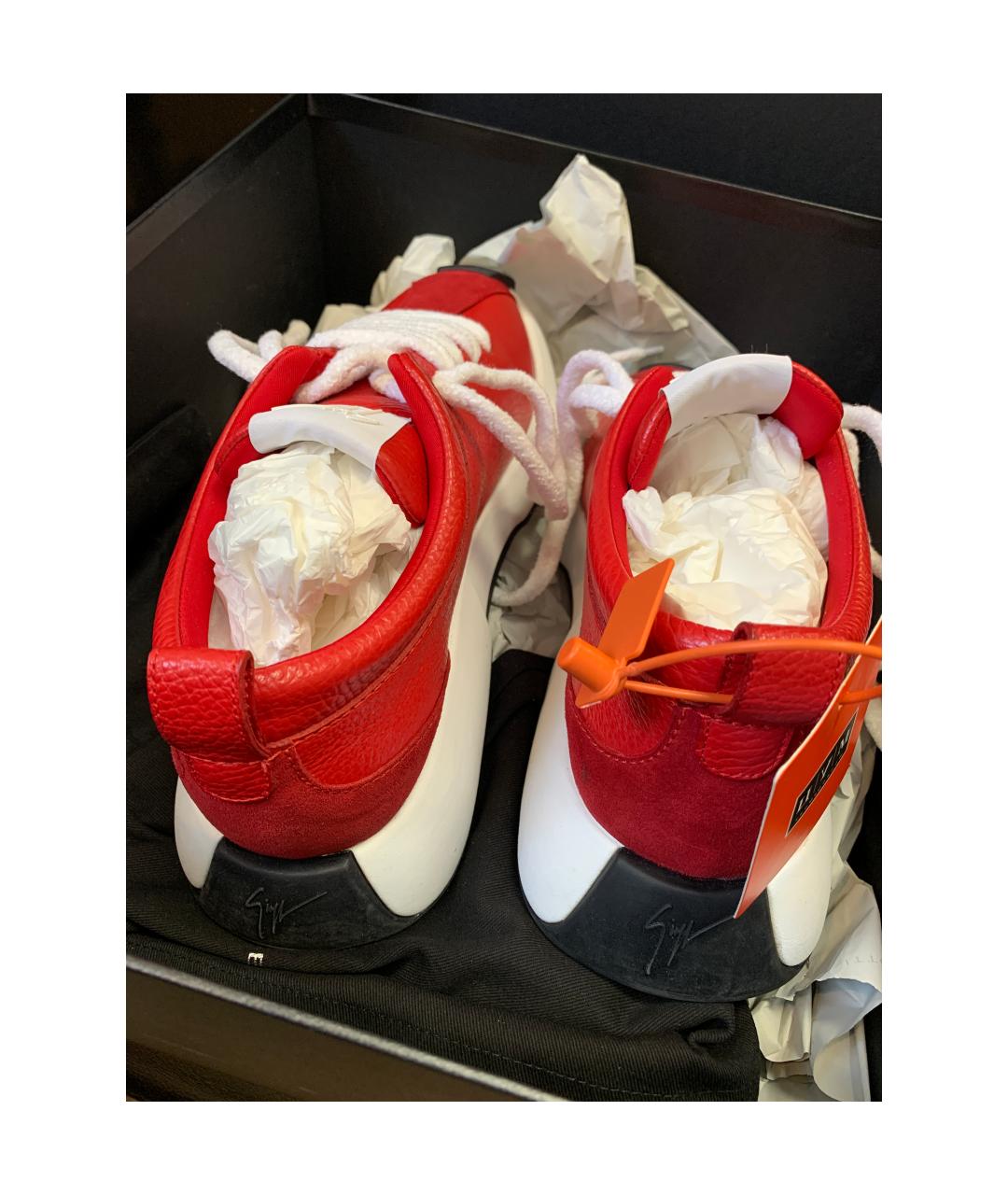 GIUSEPPE ZANOTTI DESIGN Красные низкие кроссовки / кеды, фото 4