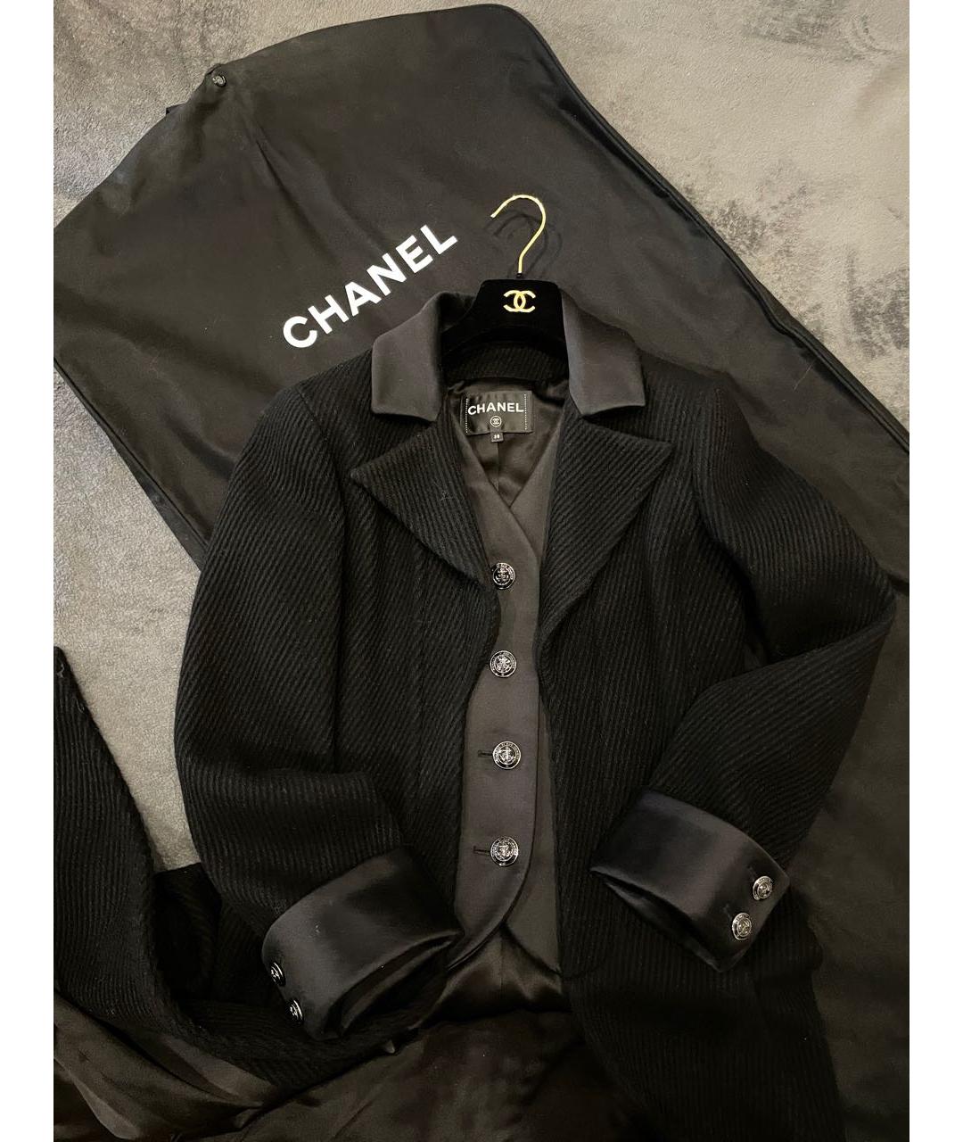 CHANEL PRE-OWNED Черное пальто, фото 2