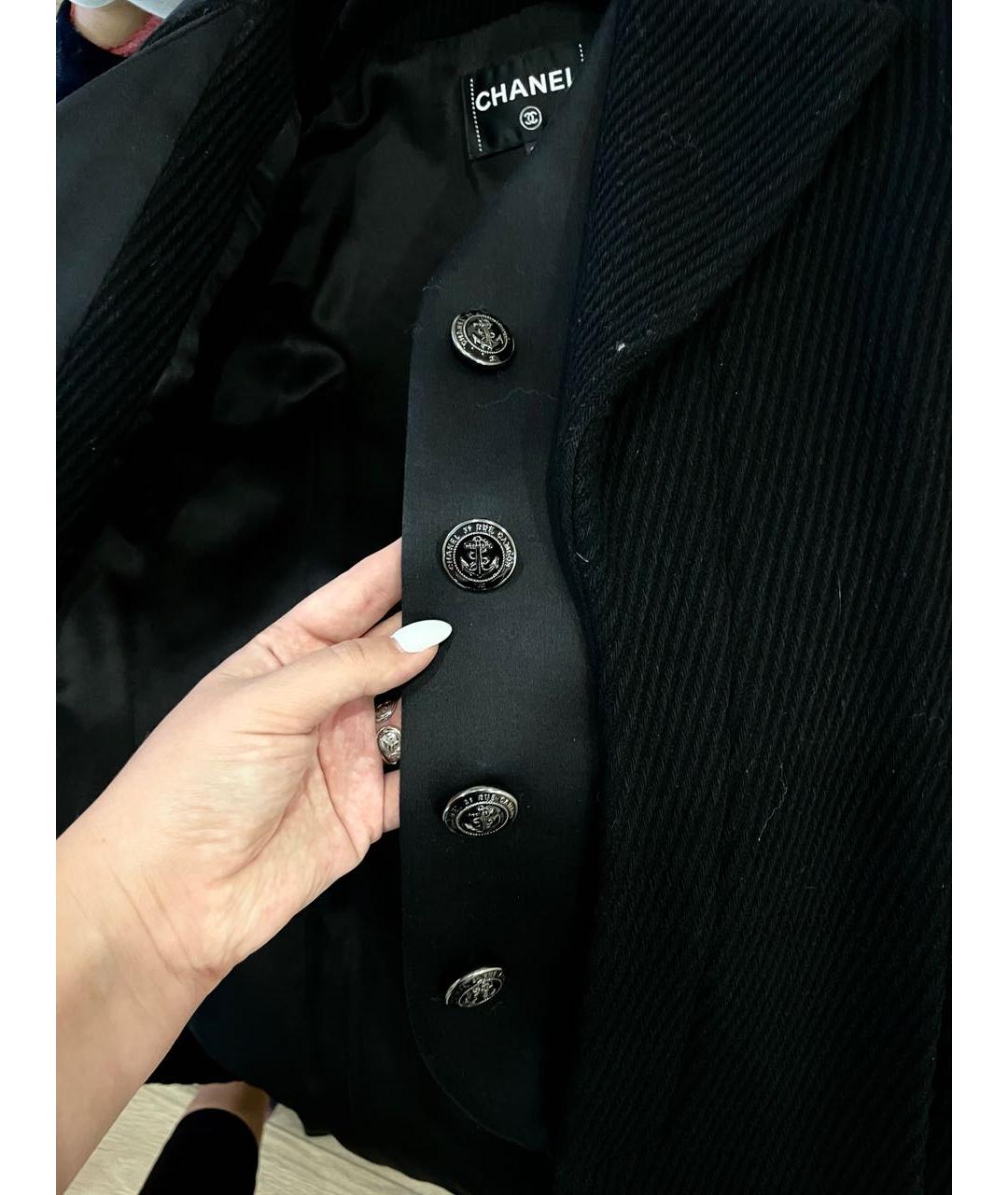 CHANEL PRE-OWNED Черное пальто, фото 3