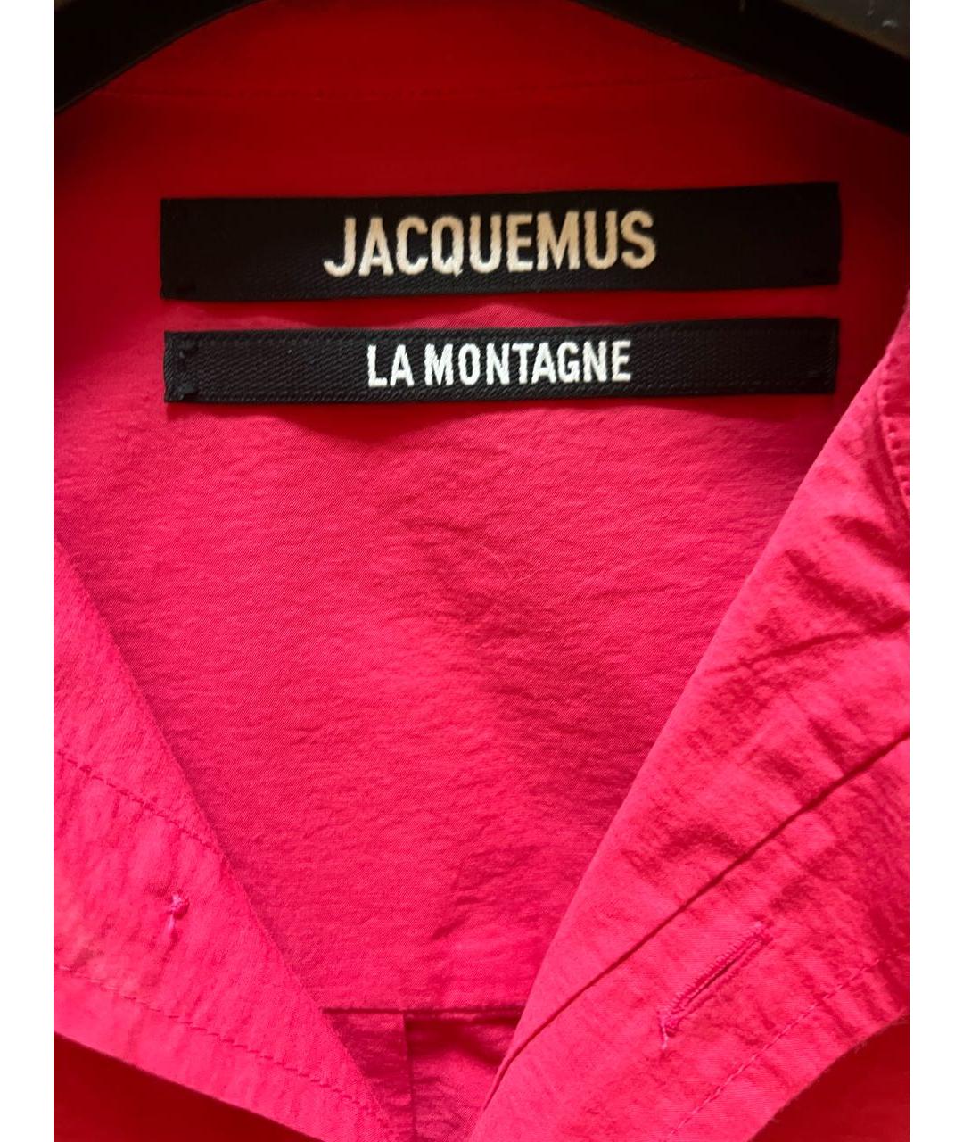 JACQUEMUS Розовая хлопковая рубашка, фото 5
