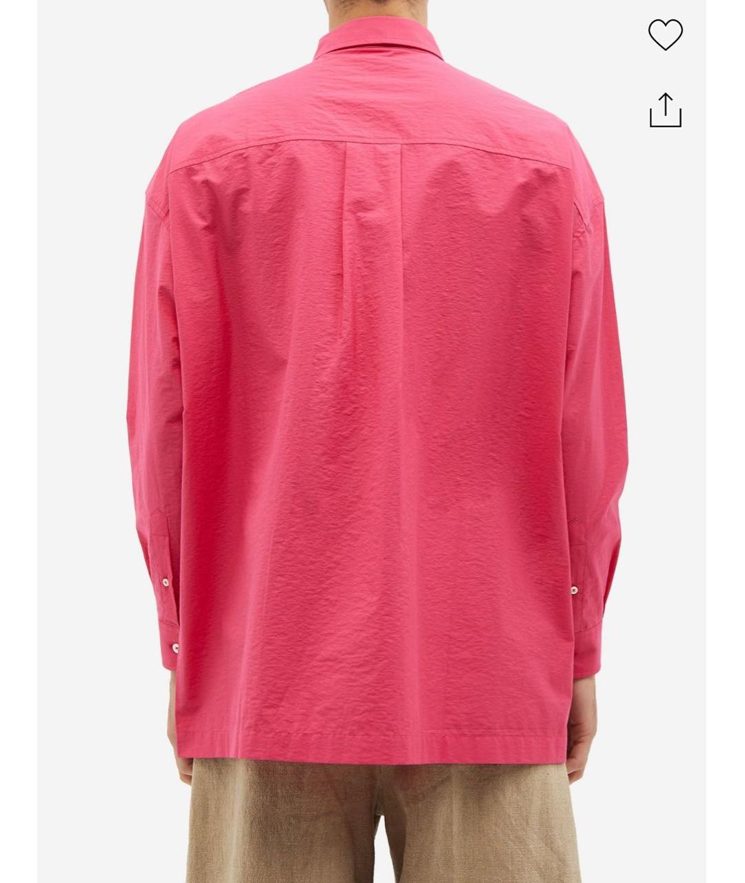 JACQUEMUS Розовая хлопковая рубашка, фото 2