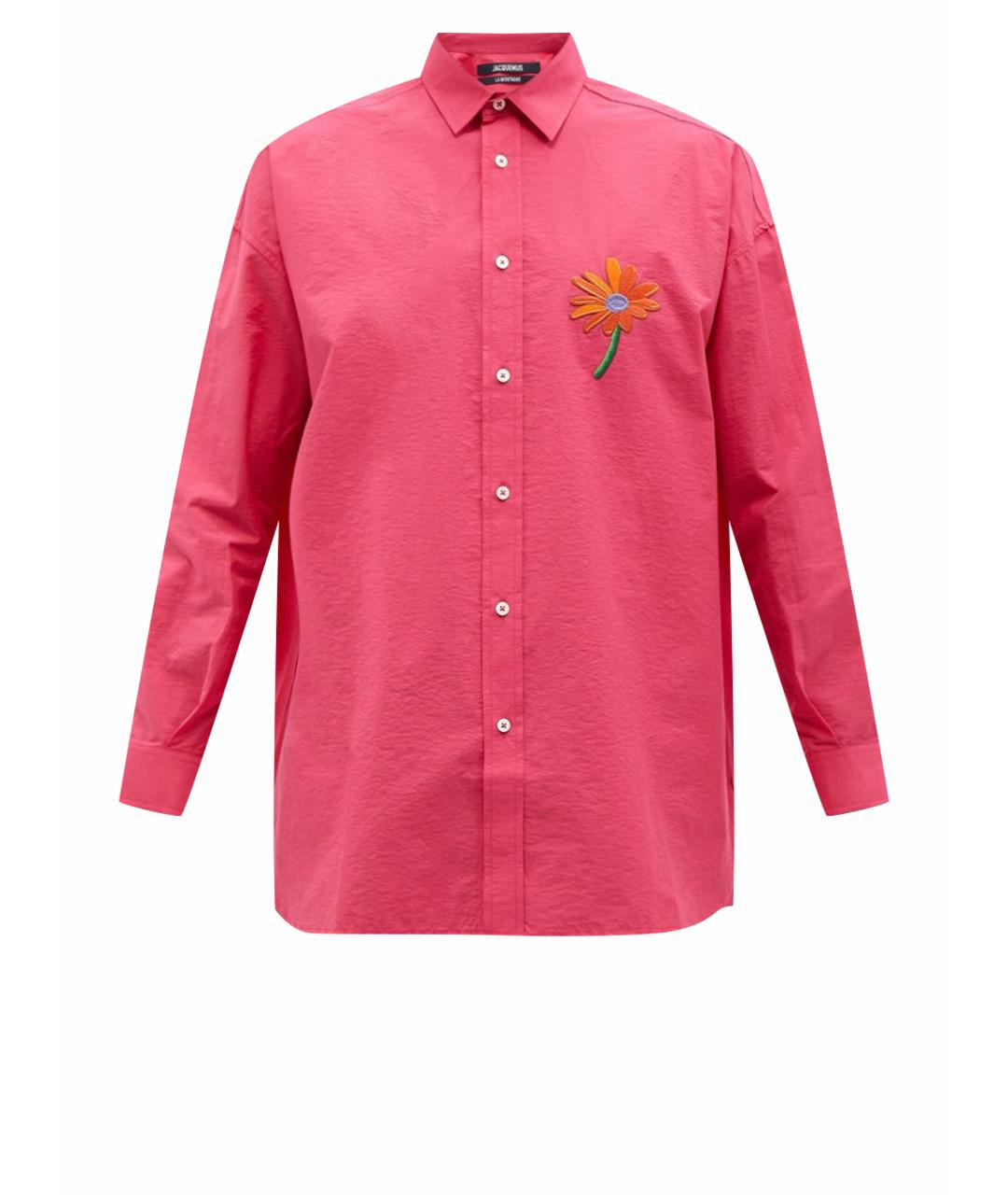 JACQUEMUS Розовая хлопковая рубашка, фото 1