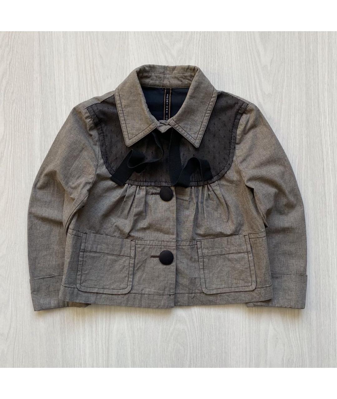 SPORTMAX Бежевый хлопковый жакет/пиджак, фото 9