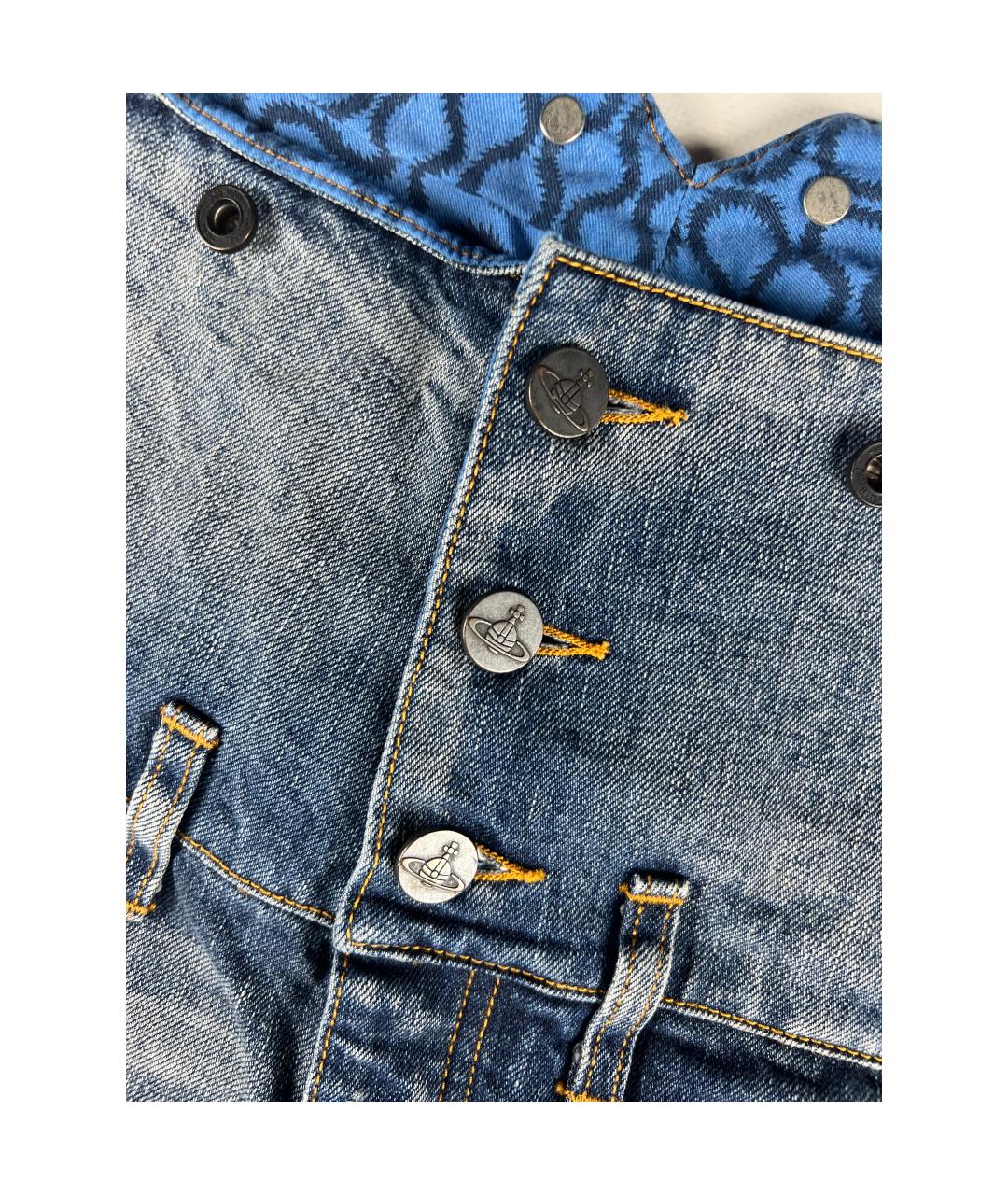 VIVIENNE WESTWOOD ANGLOMANIA Голубые хлопковые джинсы, фото 4