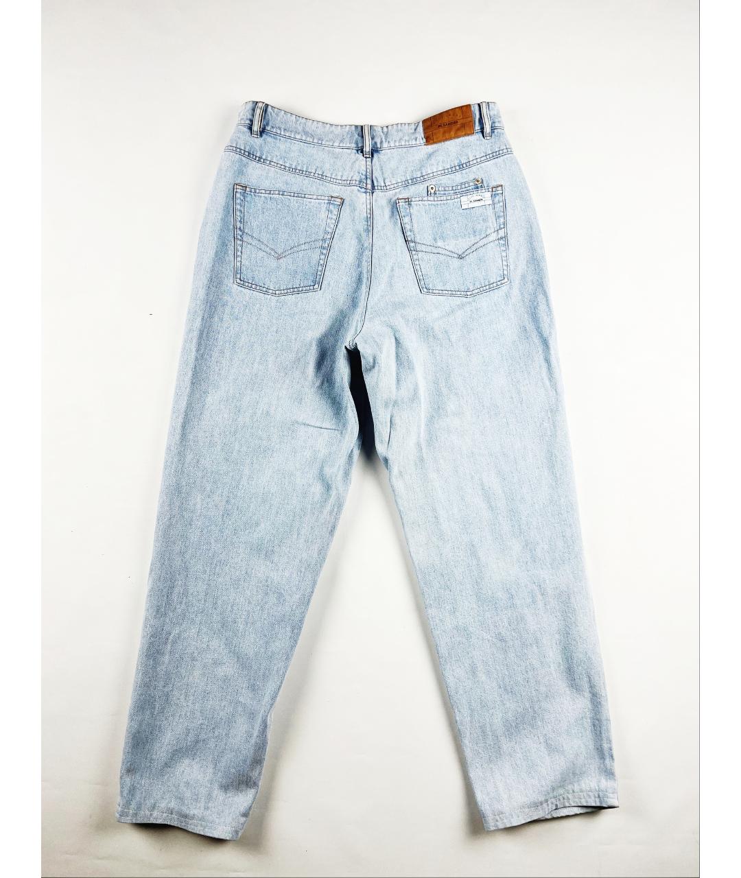 JIL SANDER Голубые хлопковые джинсы, фото 2