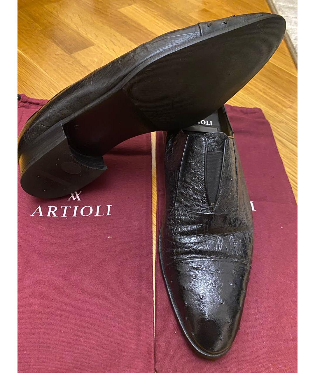 ARTIOLI Черные туфли из экзотической кожи, фото 3