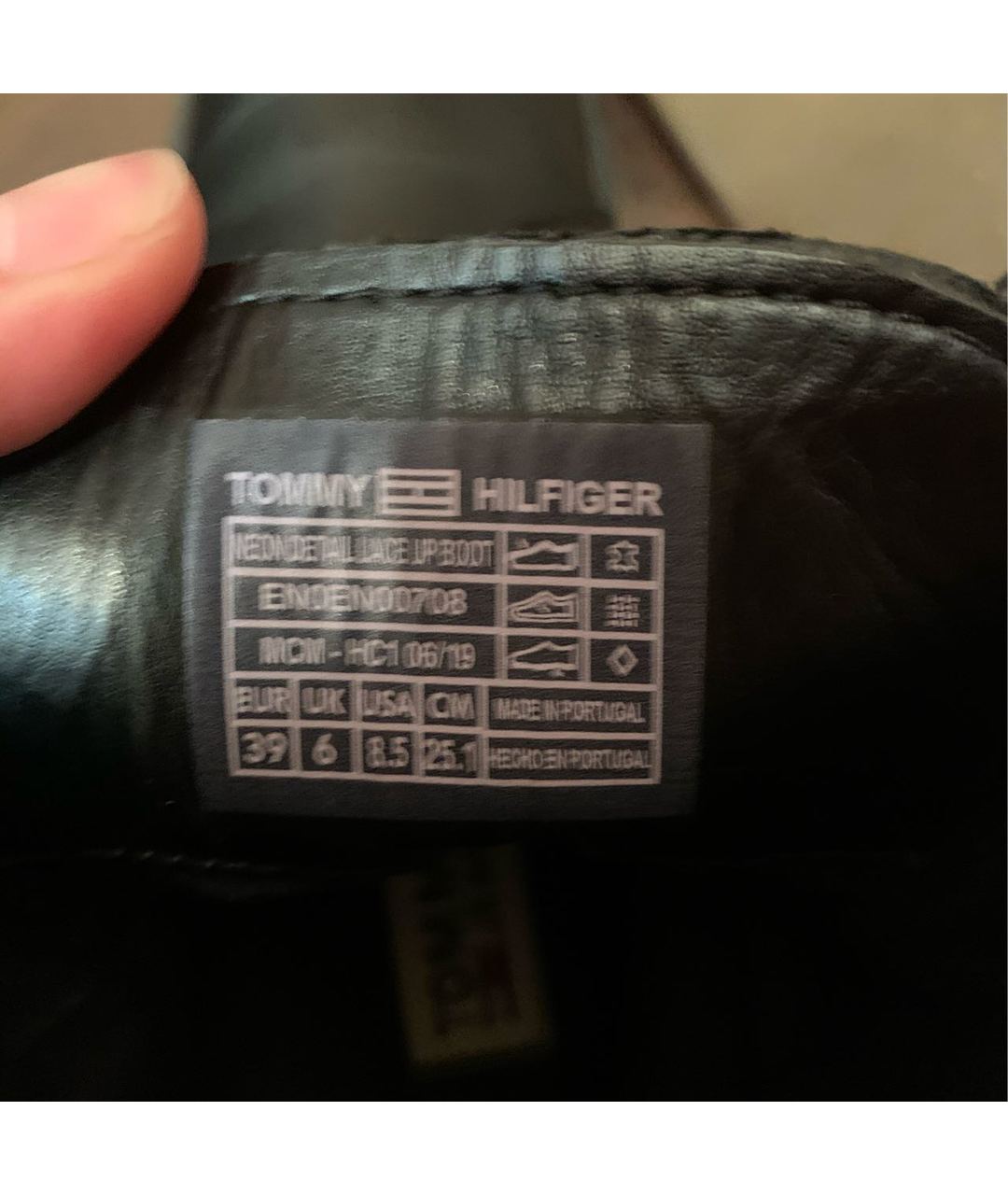 TOMMY HILFIGER Черные кожаные ботинки, фото 6