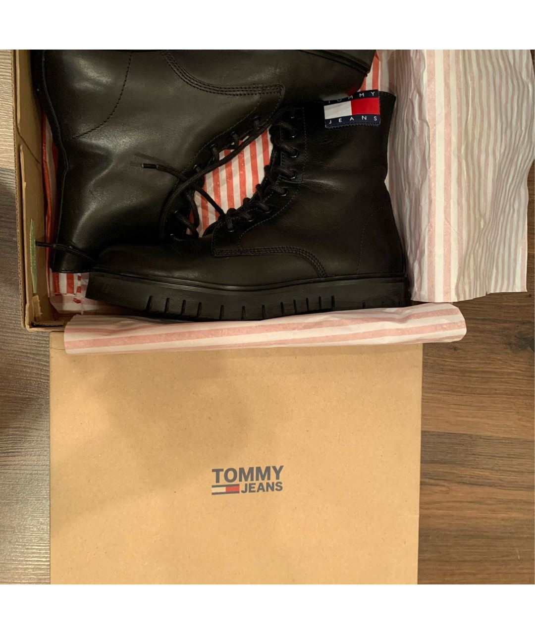 TOMMY HILFIGER Черные кожаные ботинки, фото 5