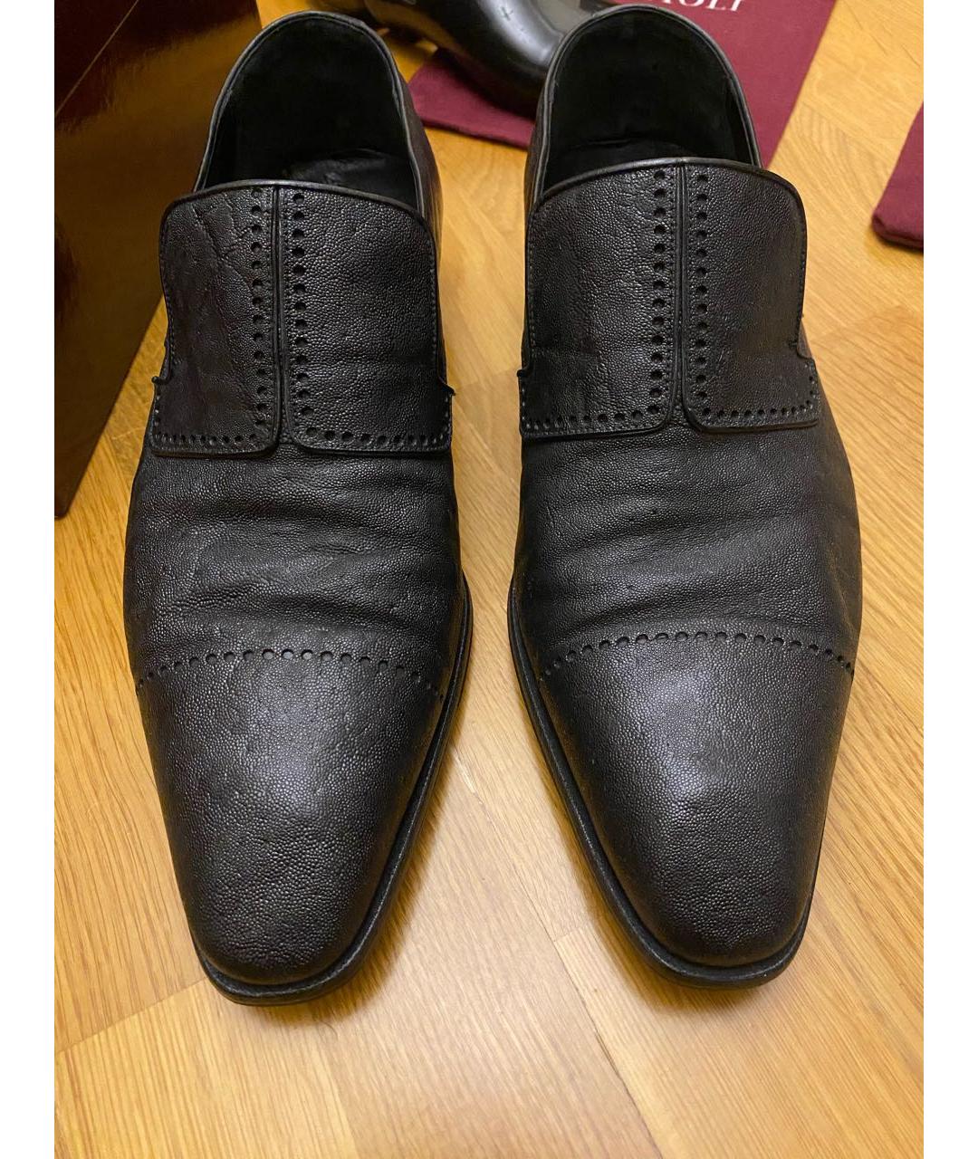 ARTIOLI Черные туфли из экзотической кожи, фото 2