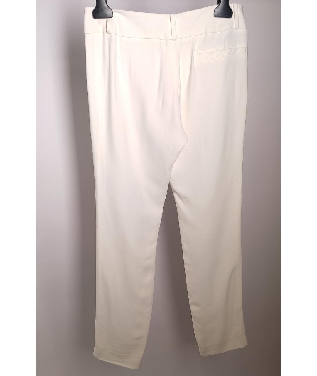 LA PERLA Белые вискозные прямые брюки, фото 2