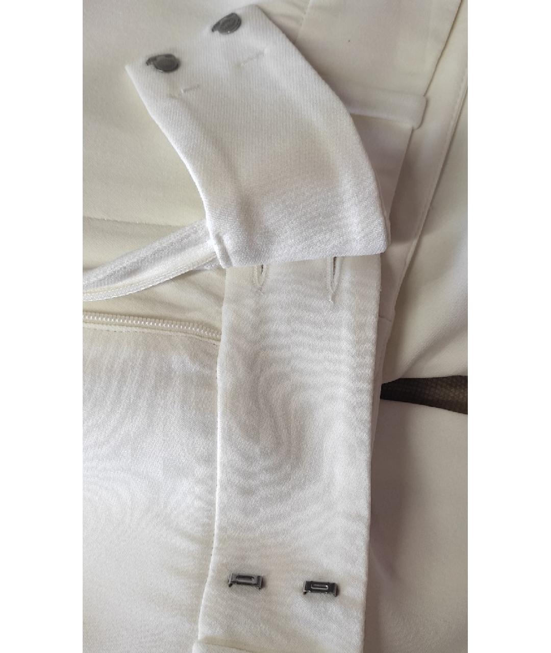 LA PERLA Белые вискозные прямые брюки, фото 4