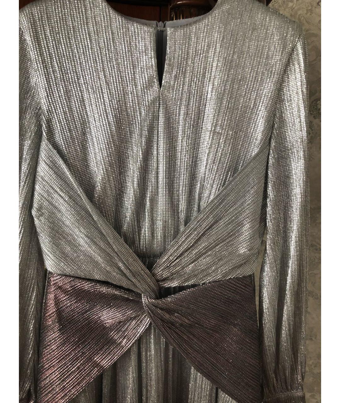 ARAIDA Серебряное полиэстеровое вечернее платье, фото 3
