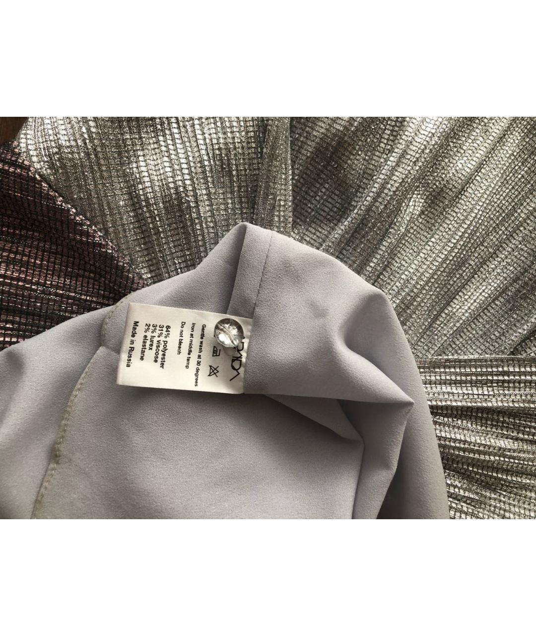 ARAIDA Серебряное полиэстеровое вечернее платье, фото 4
