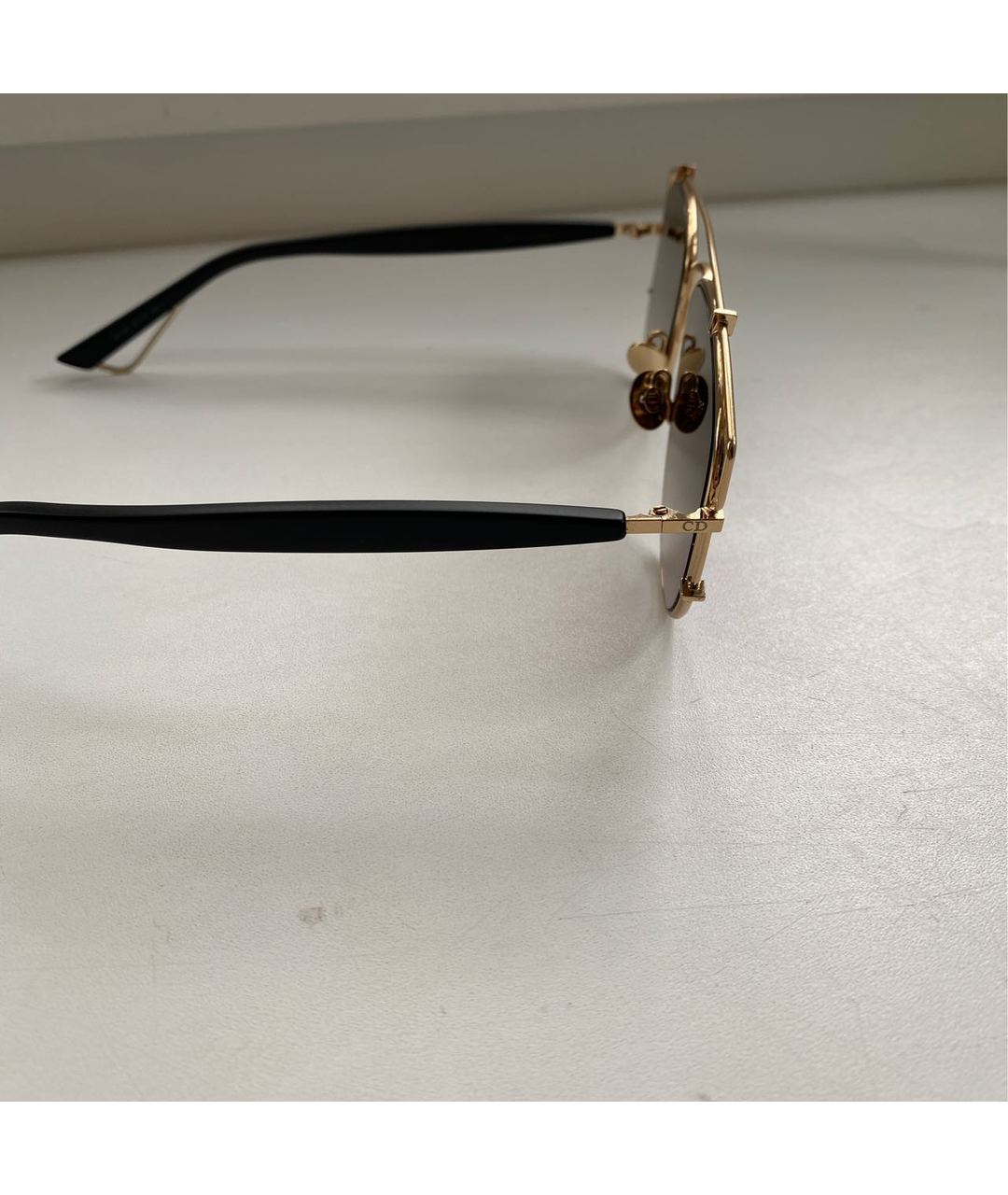 CHRISTIAN DIOR PRE-OWNED Коричневые металлические солнцезащитные очки, фото 3