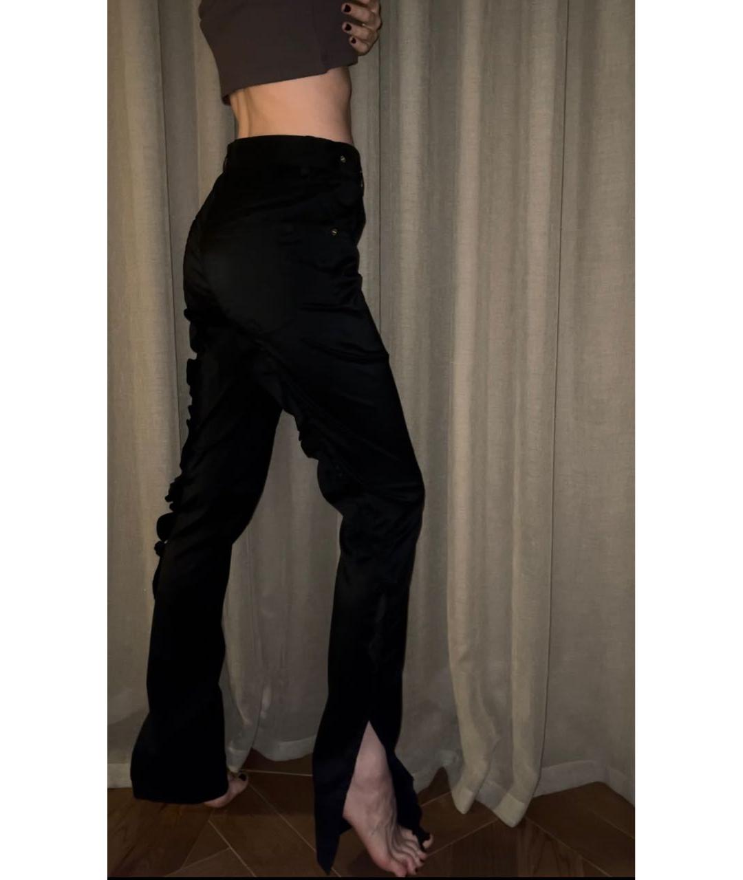LOUIS VUITTON PRE-OWNED Черные ацетатные брюки узкие, фото 7