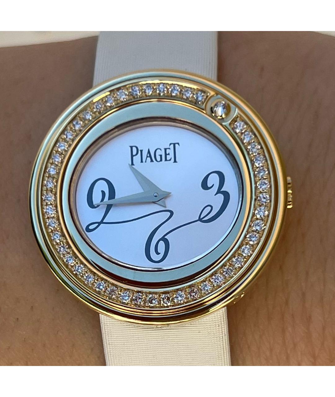 PIAGET Желтые кожаные часы, фото 3