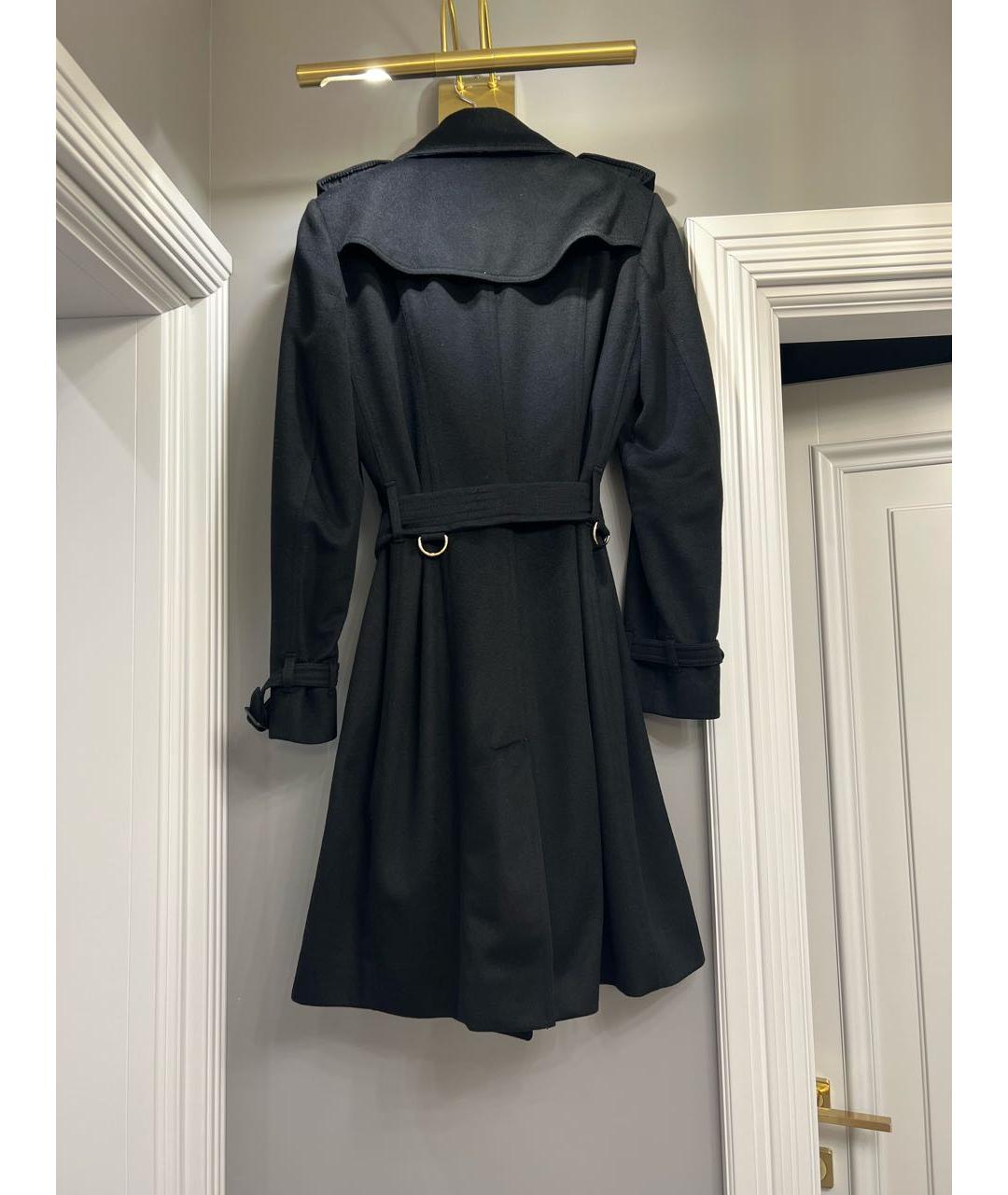 BURBERRY Черное кашемировое пальто, фото 2