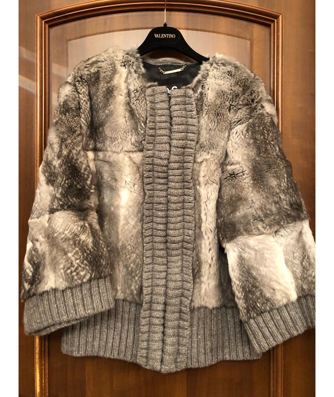 DOLCE&GABBANA Серая меховая куртка, фото 5
