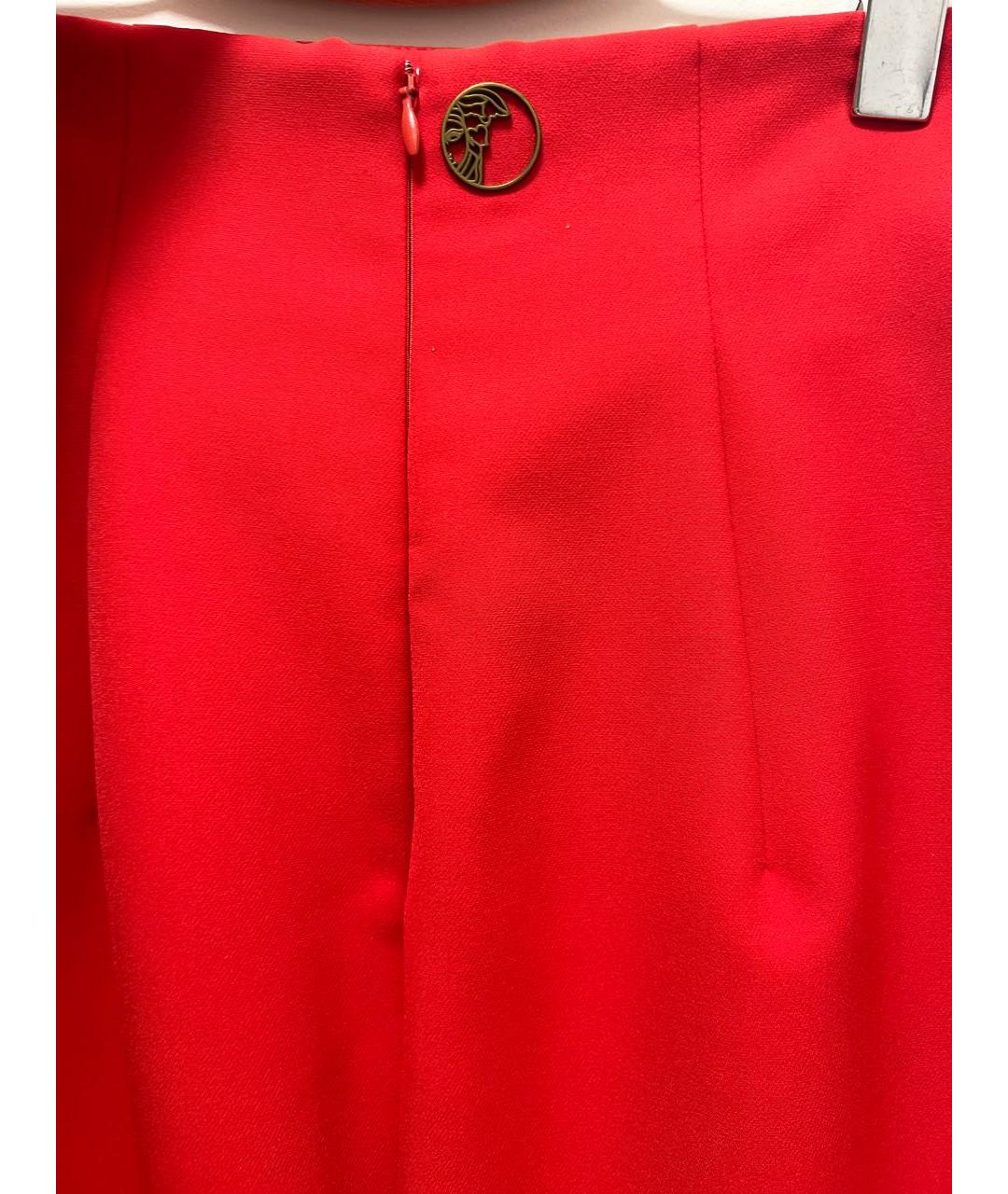 VERSACE COLLECTION Красная полиэстеровая юбка миди, фото 3