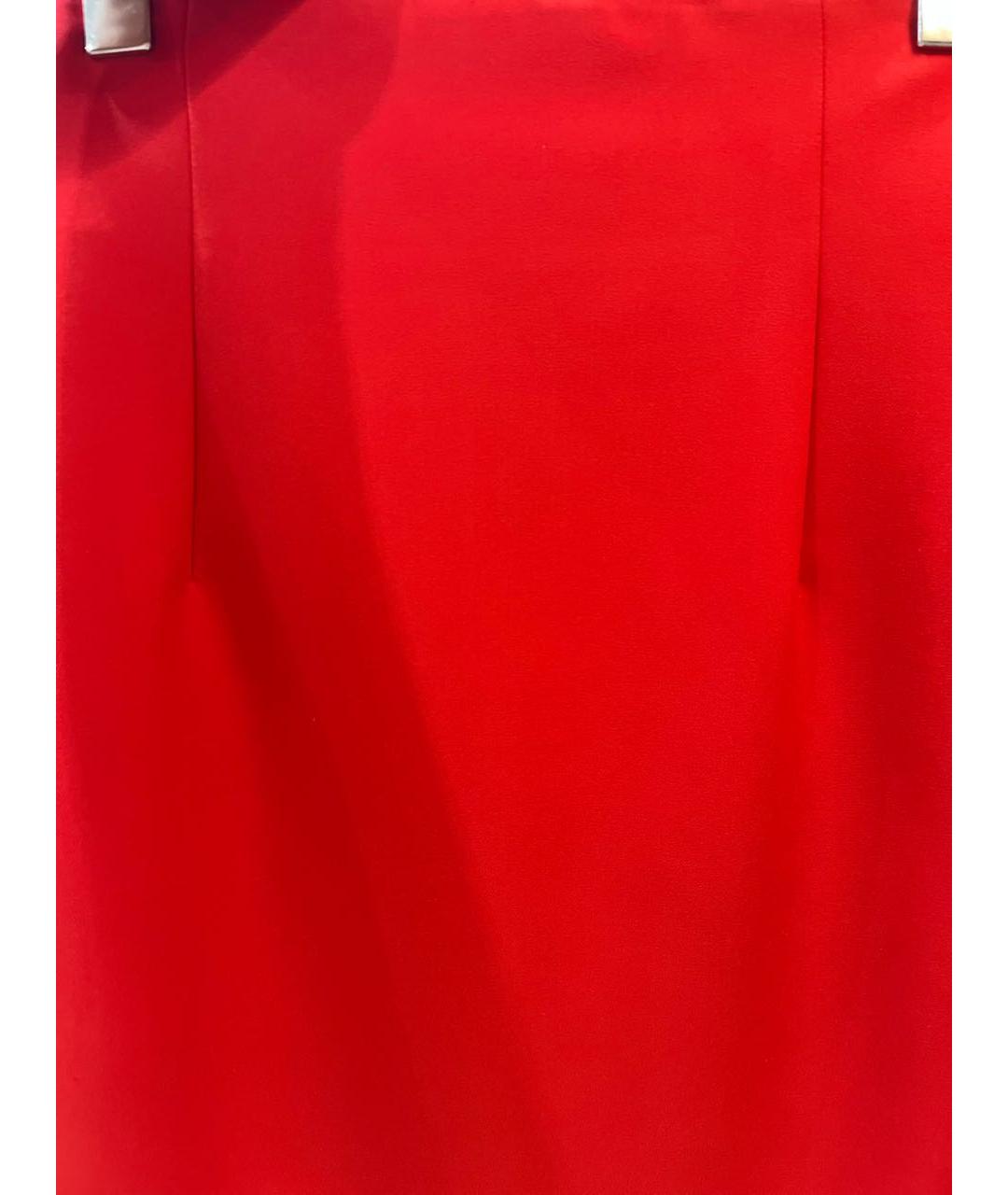 VERSACE COLLECTION Красная полиэстеровая юбка миди, фото 4