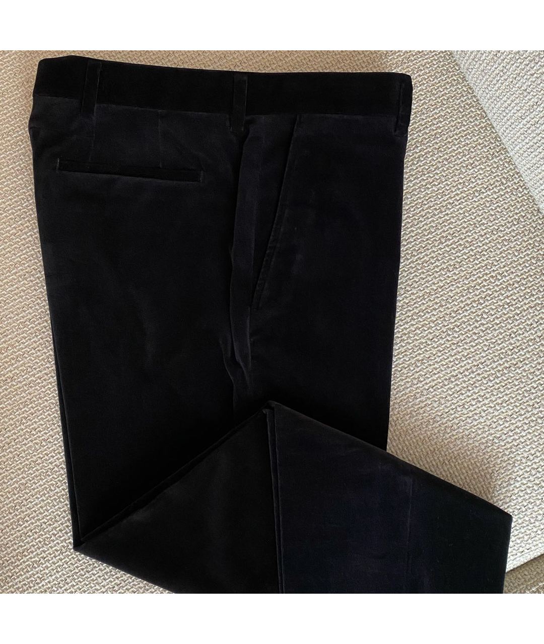 GIVENCHY Черные бархатные классические брюки, фото 4