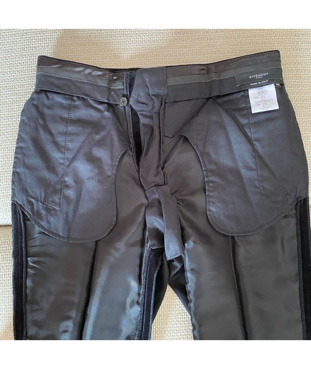 GIVENCHY Черные бархатные классические брюки, фото 6
