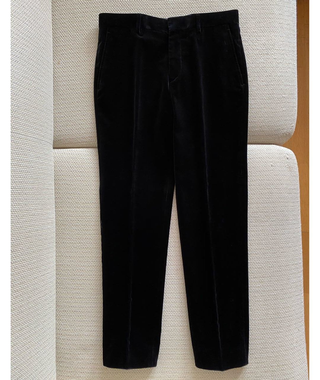 GIVENCHY Черные бархатные классические брюки, фото 8