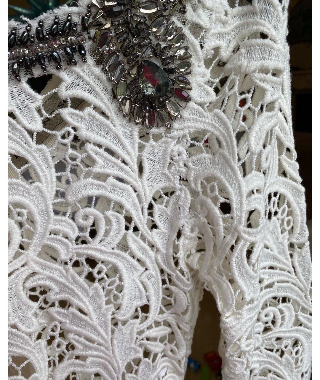 ERMANNO SCERVINO Белый кружевной джемпер / свитер, фото 4