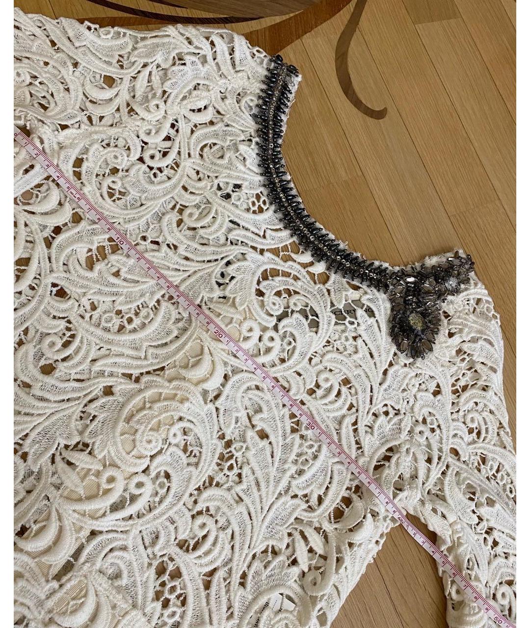 ERMANNO SCERVINO Белый кружевной джемпер / свитер, фото 8