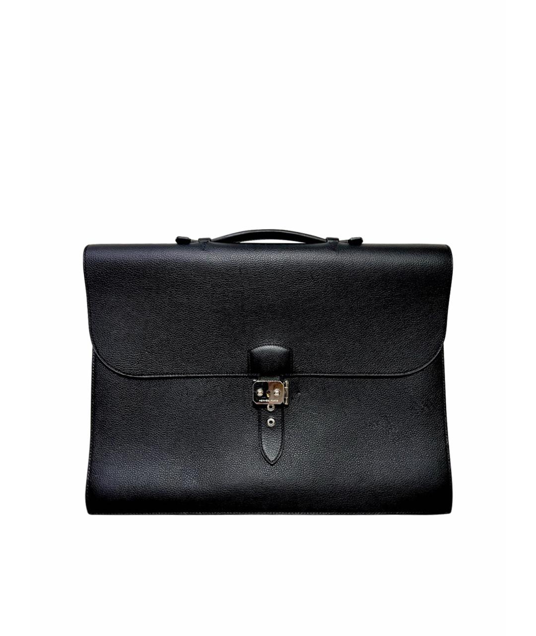 HERMES PRE-OWNED Черный кожаный портфель, фото 1