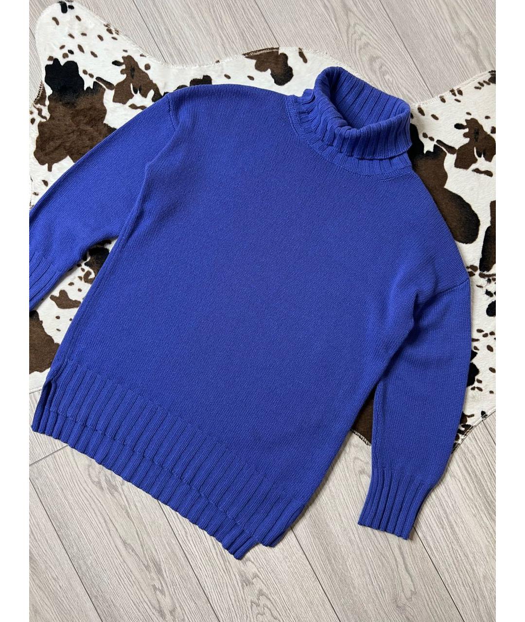 PANICALE Синий кашемировый джемпер / свитер, фото 2