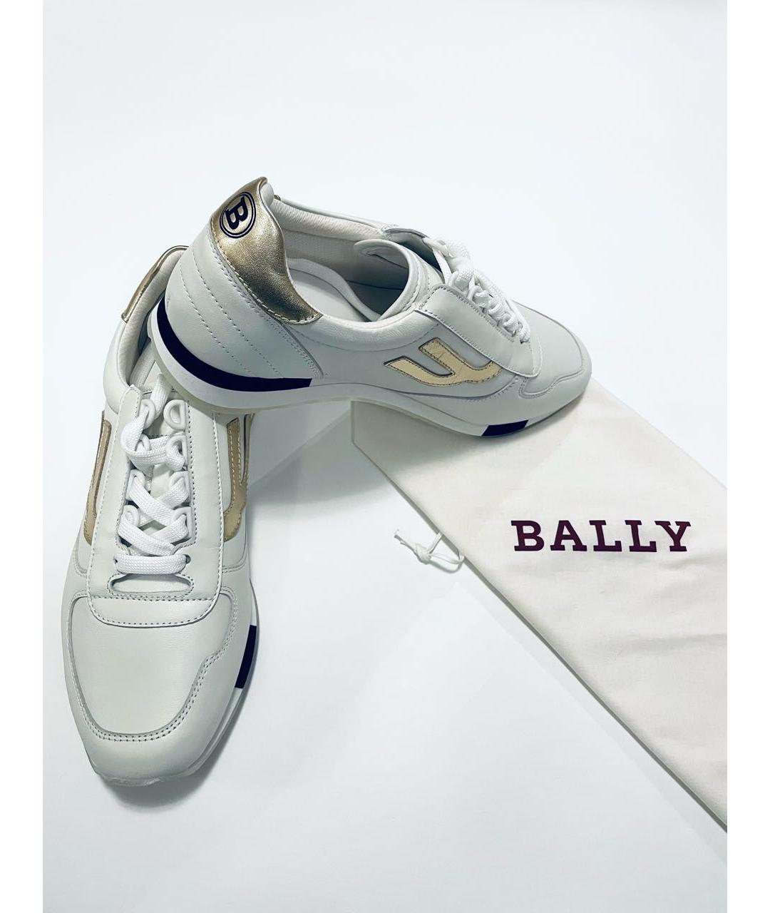 BALLY Белые кожаные кроссовки, фото 7