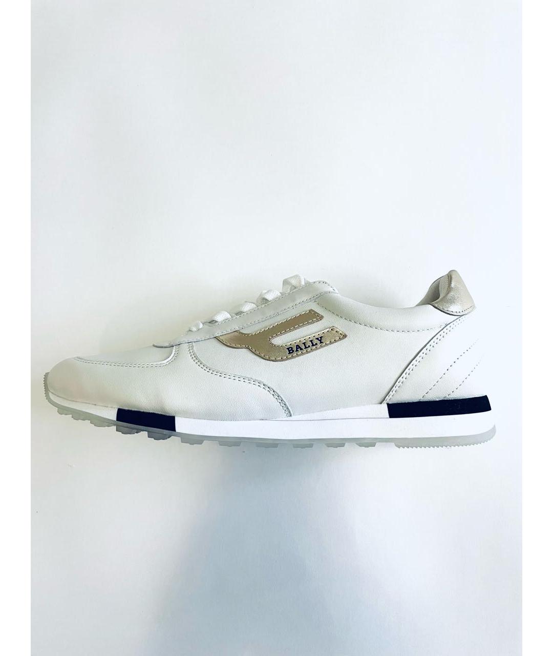 BALLY Белые кожаные кроссовки, фото 9