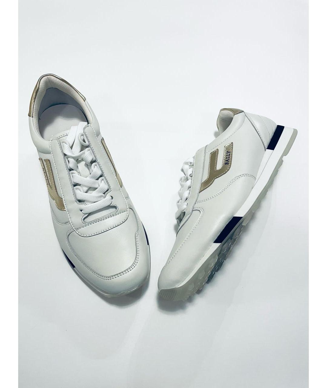 BALLY Белые кожаные кроссовки, фото 6