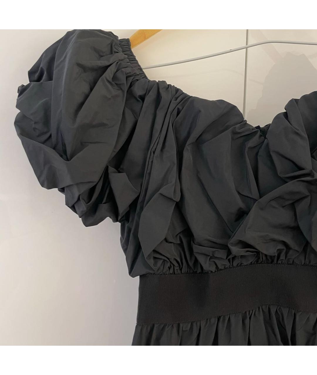 MSGM Черное полиэстеровое коктейльное платье, фото 3