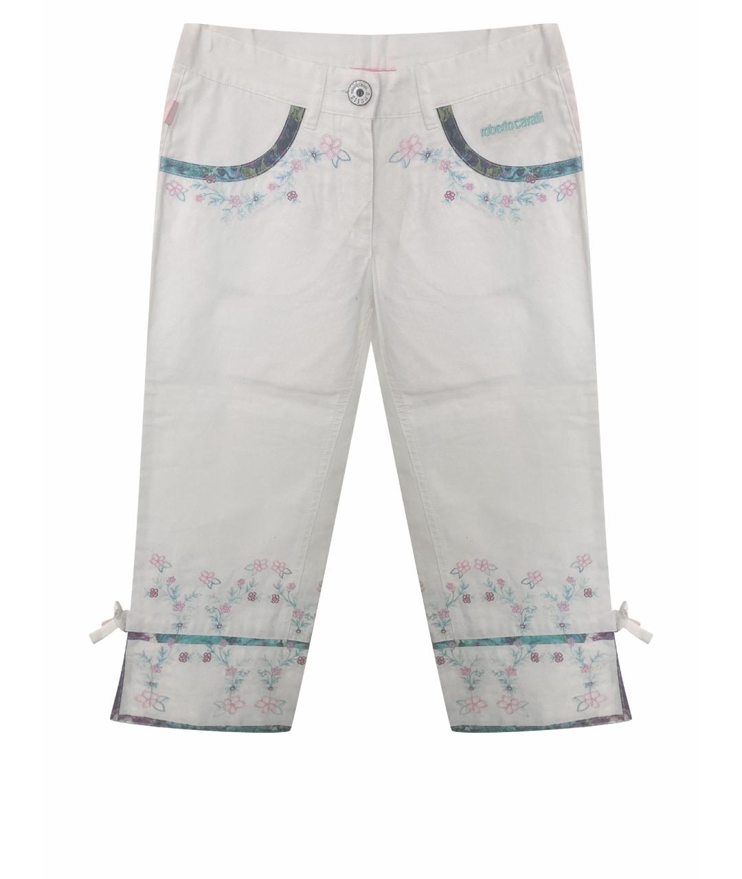 ROBERTO CAVALLI Белые хлопковые брюки и шорты, фото 1