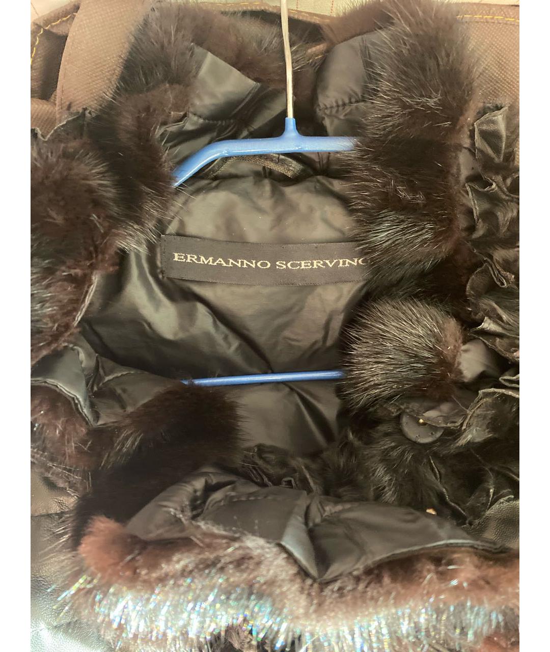 ERMANNO SCERVINO Черная кожаная куртка, фото 3