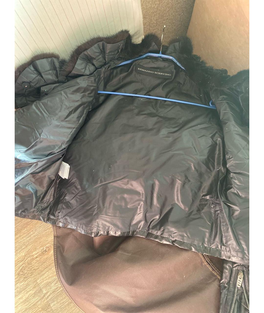 ERMANNO SCERVINO Черная кожаная куртка, фото 5