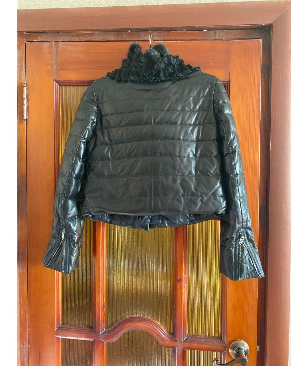 ERMANNO SCERVINO Черная кожаная куртка, фото 2