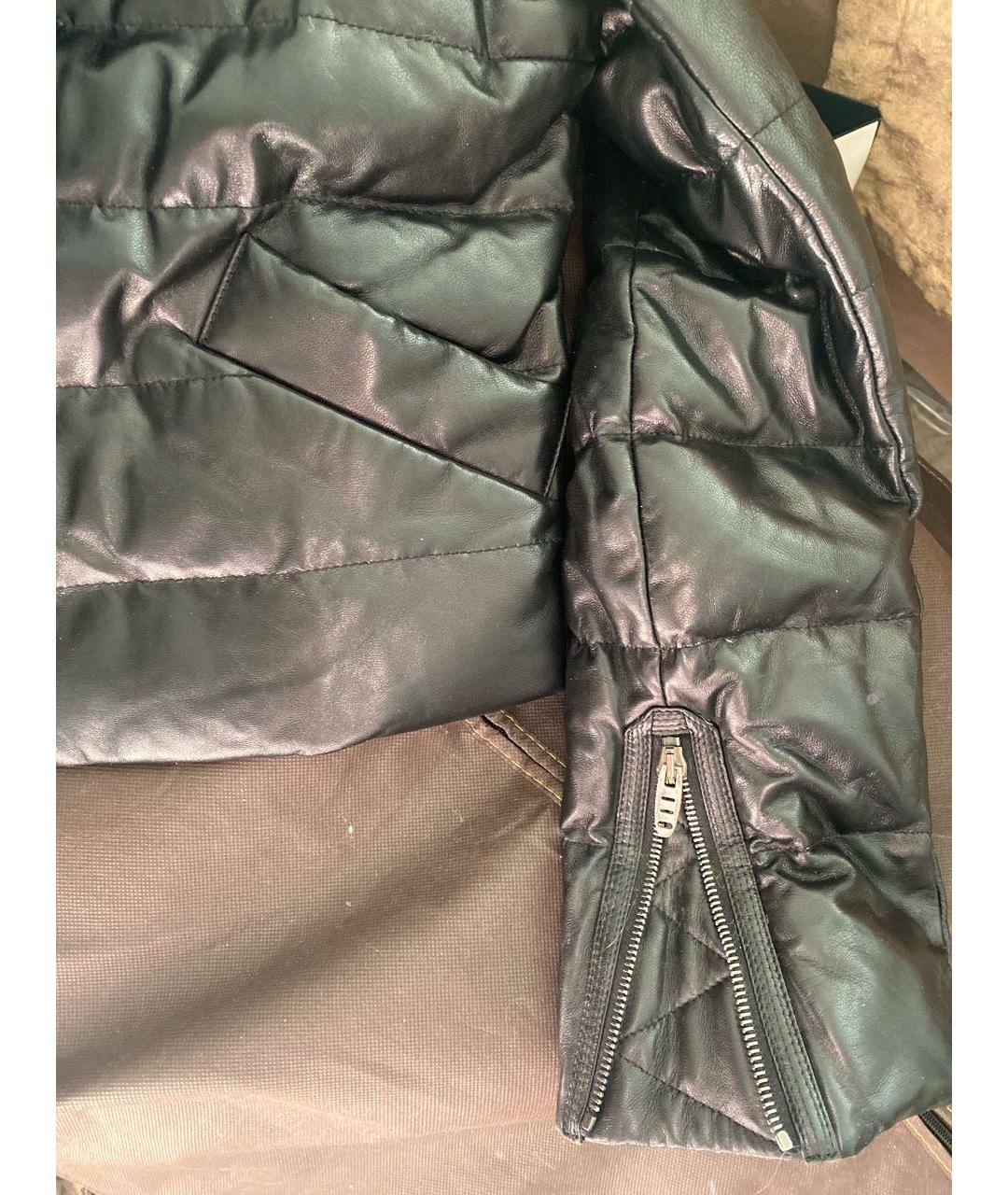 ERMANNO SCERVINO Черная кожаная куртка, фото 4