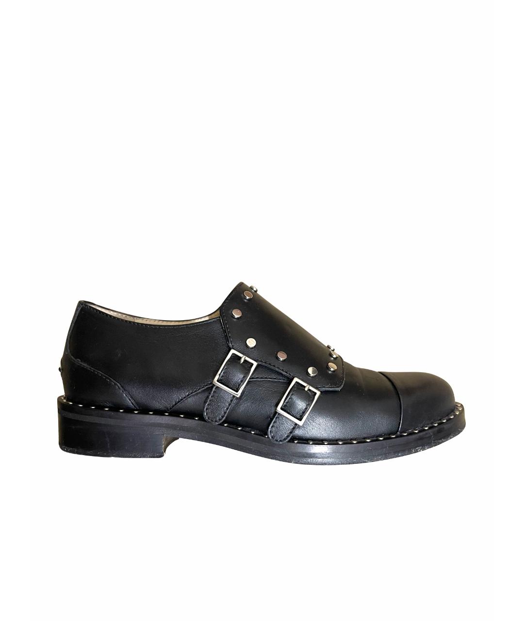 JIMMY CHOO Черные кожаные ботинки, фото 1