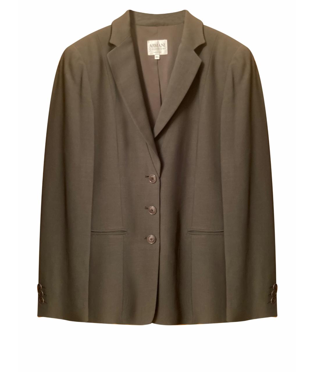 ARMANI COLLEZIONI Зеленый шерстяной жакет/пиджак, фото 1