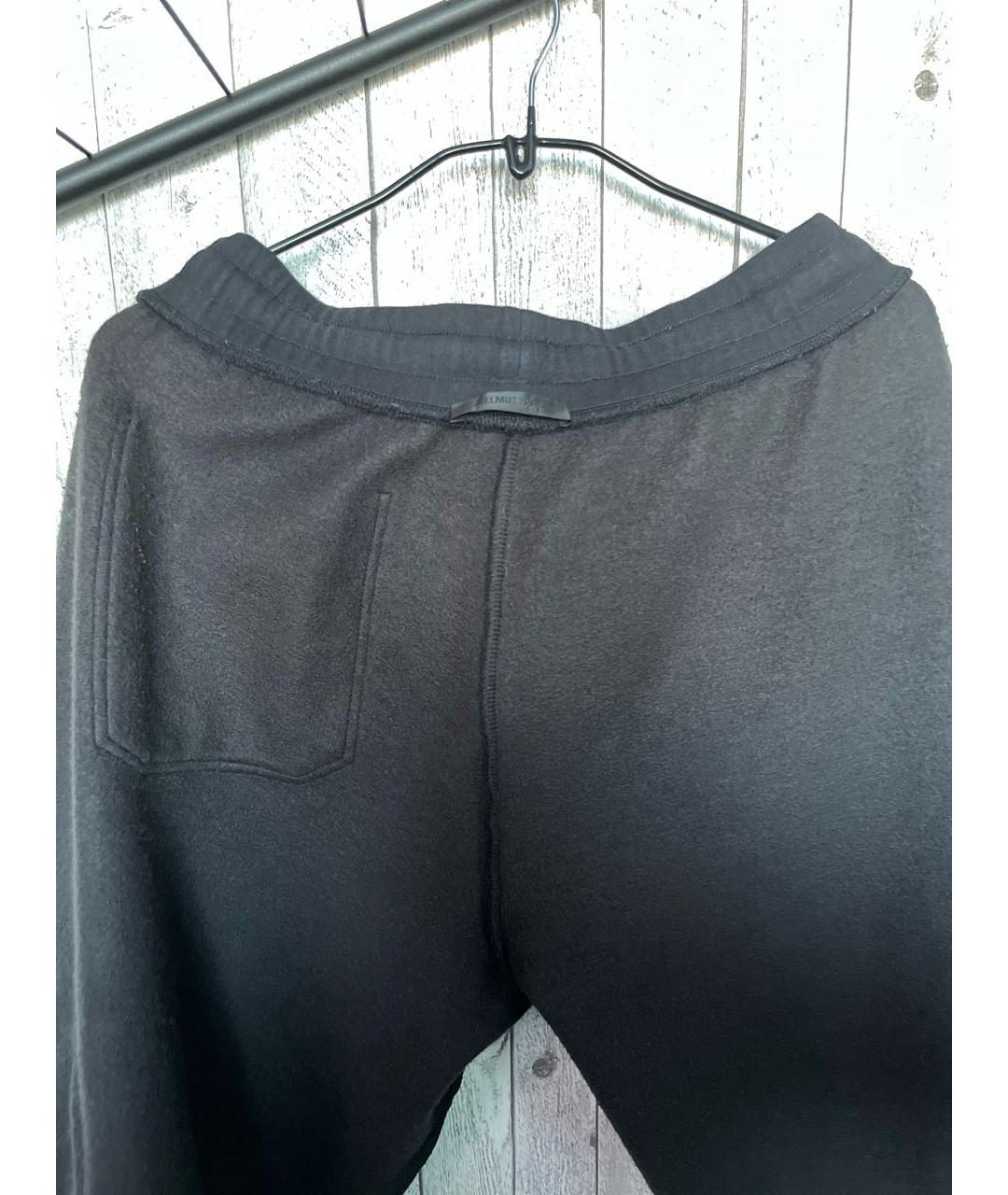 HELMUT LANG Черные хлопковые повседневные брюки, фото 3