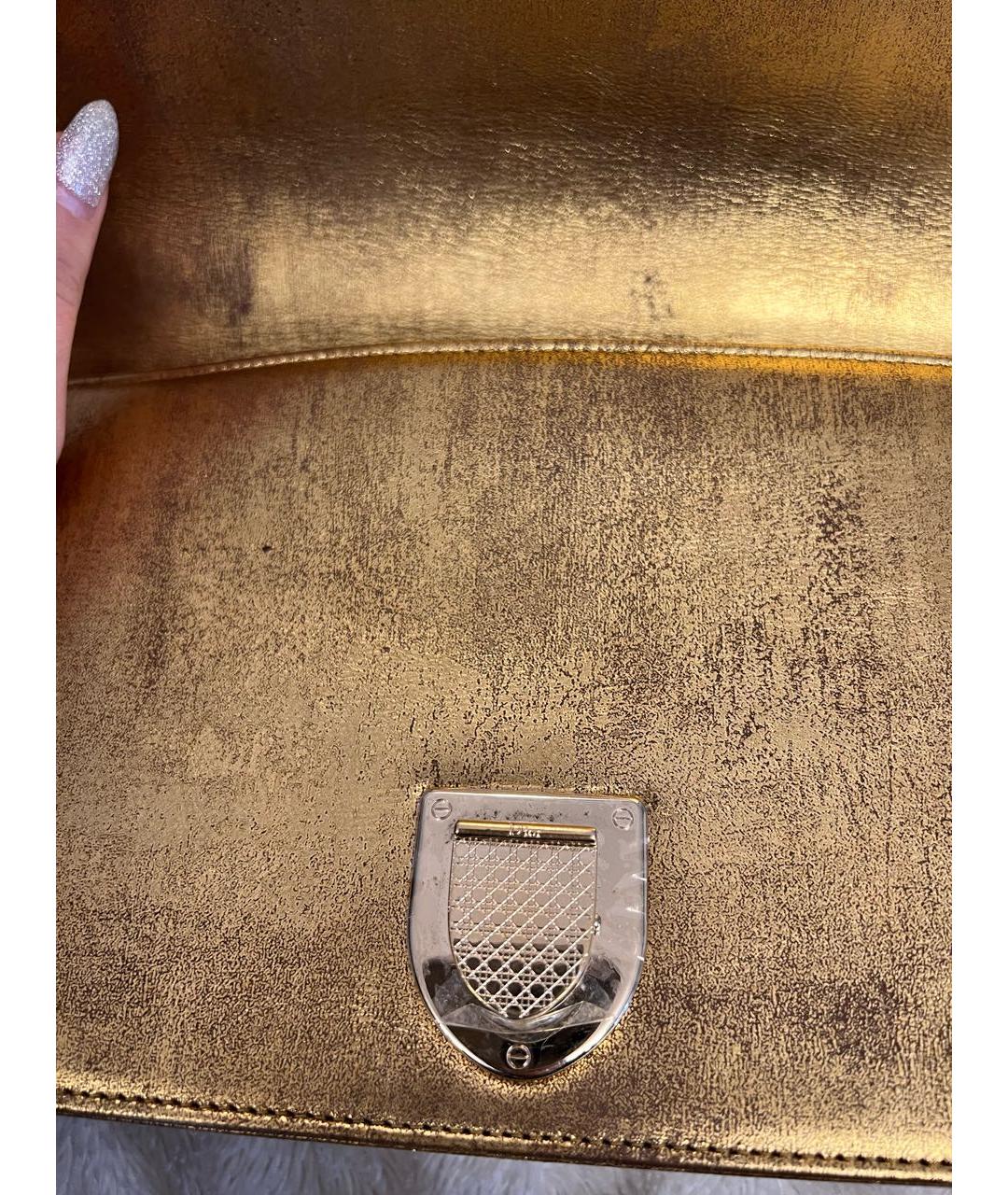 CHRISTIAN DIOR PRE-OWNED Золотая сумка через плечо, фото 2
