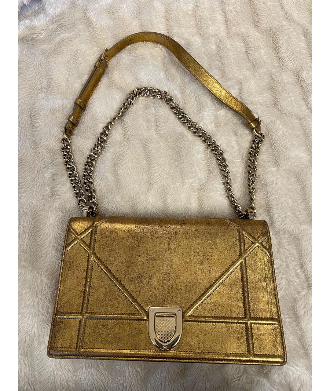 CHRISTIAN DIOR PRE-OWNED Золотая сумка через плечо, фото 9