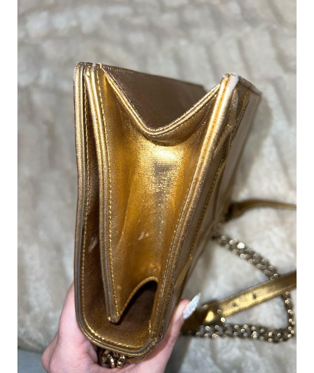 CHRISTIAN DIOR PRE-OWNED Золотая сумка через плечо, фото 6