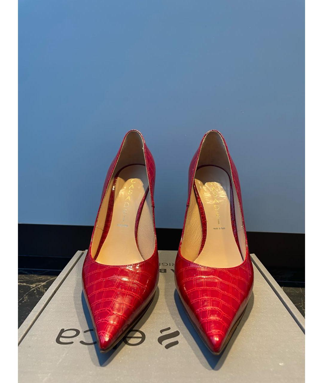 CASADEI Красные туфли из лакированной кожи, фото 6