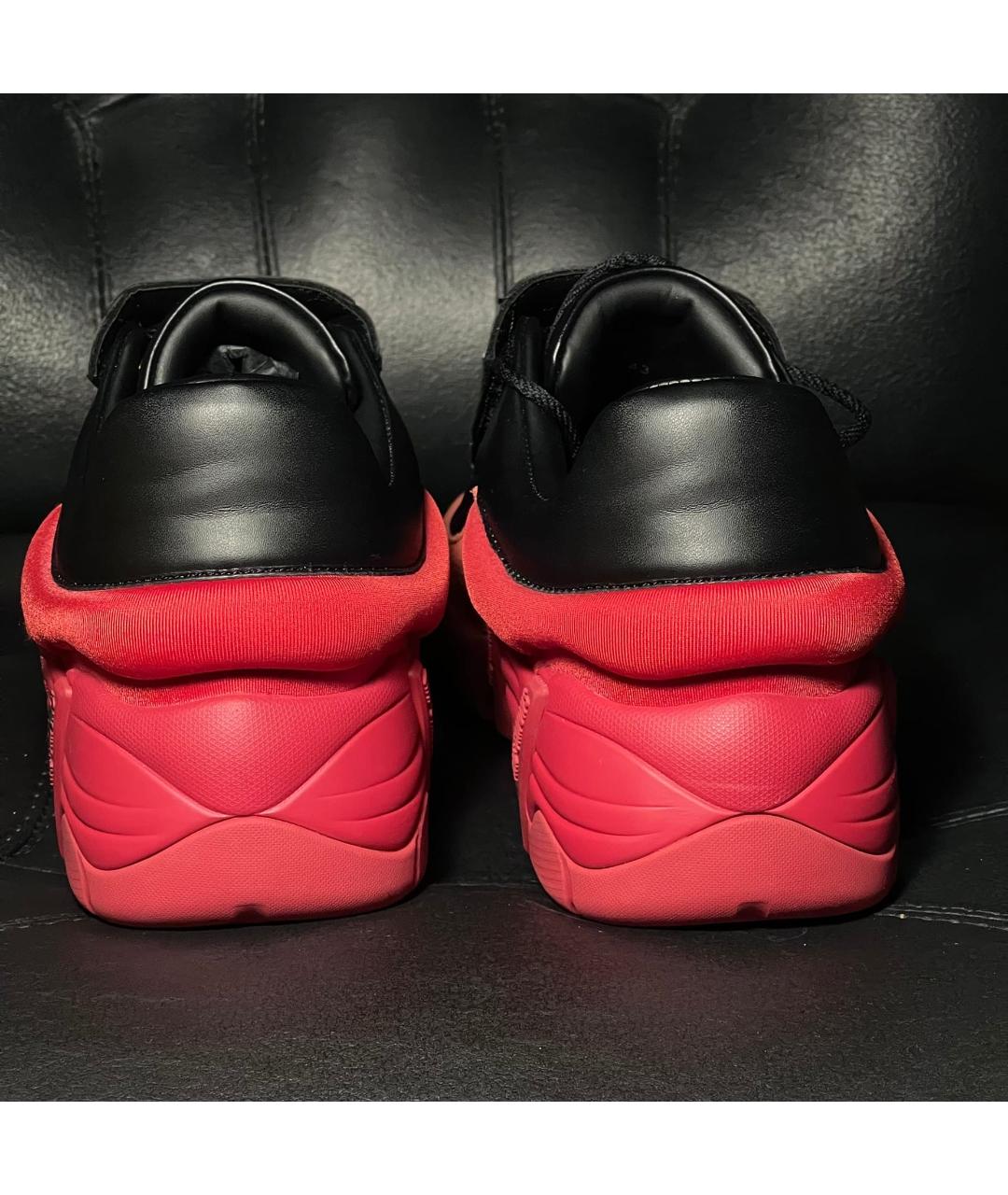 RAF SIMONS Красные замшевые низкие кроссовки / кеды, фото 2