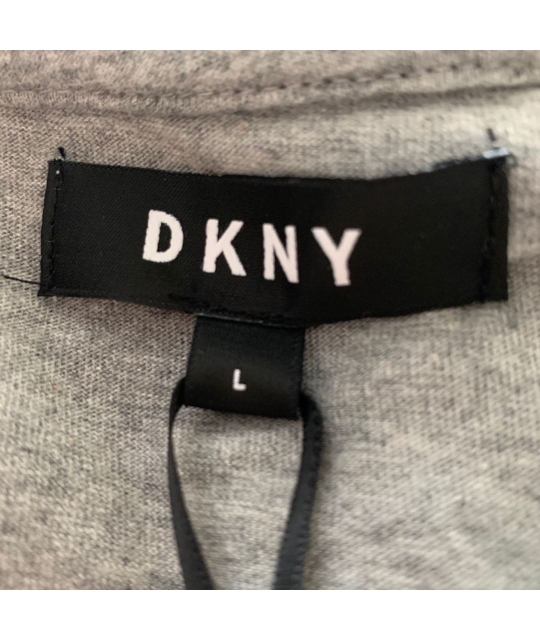 DKNY Серая хлопковая футболка, фото 3