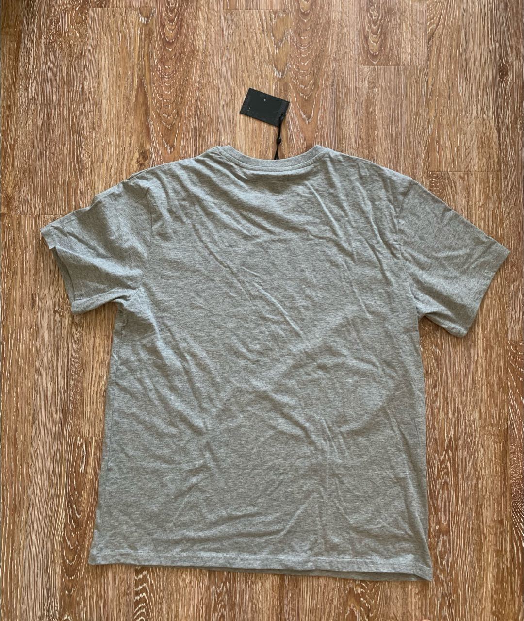 DKNY Серая хлопковая футболка, фото 2